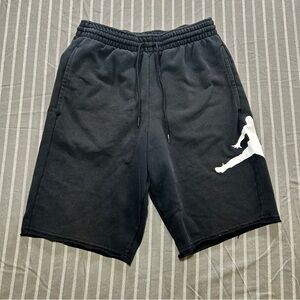 Nike Jordan Jumpman Logo Fleece Shorts Black/White Men's
